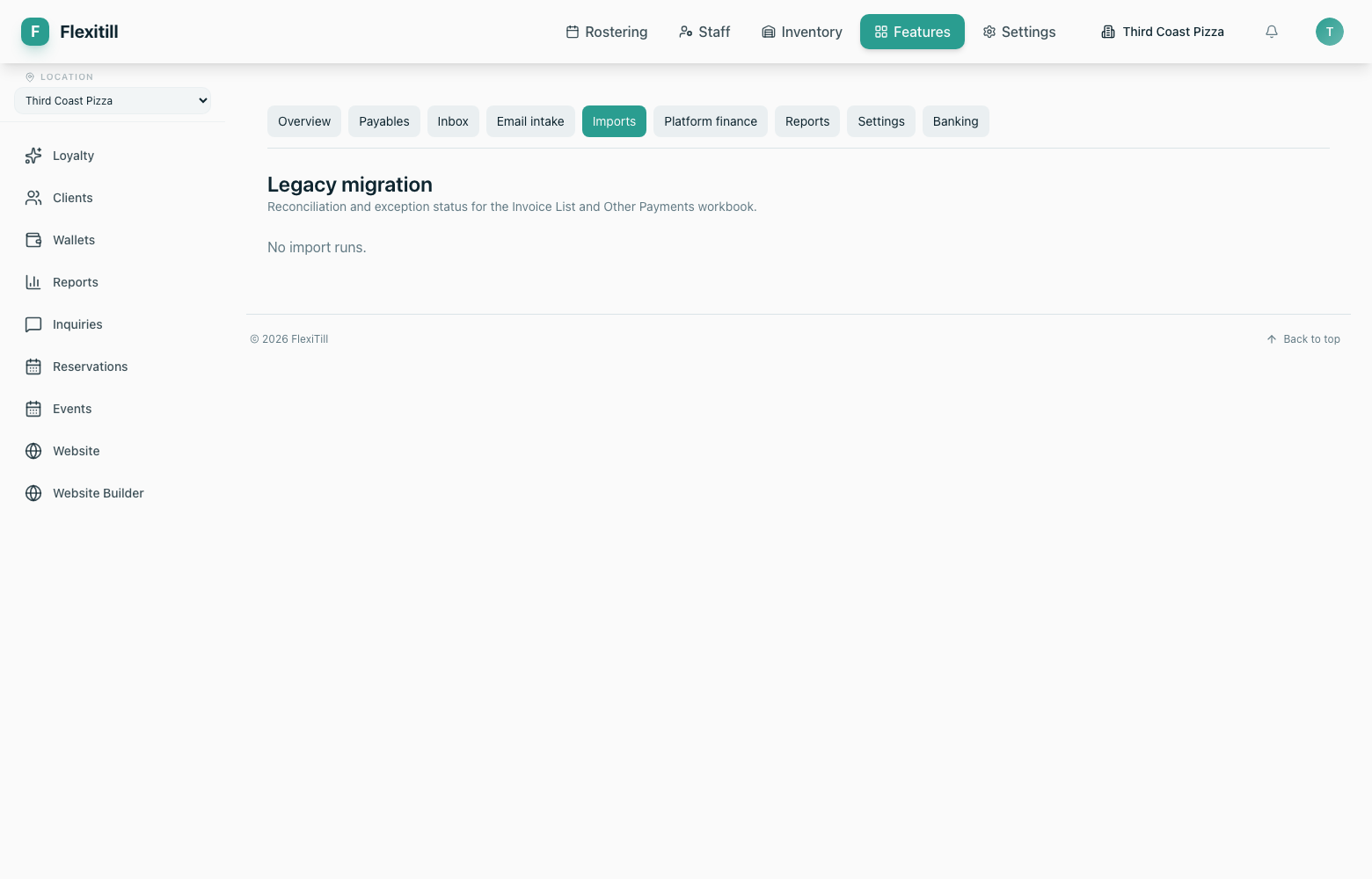 Legacy migration