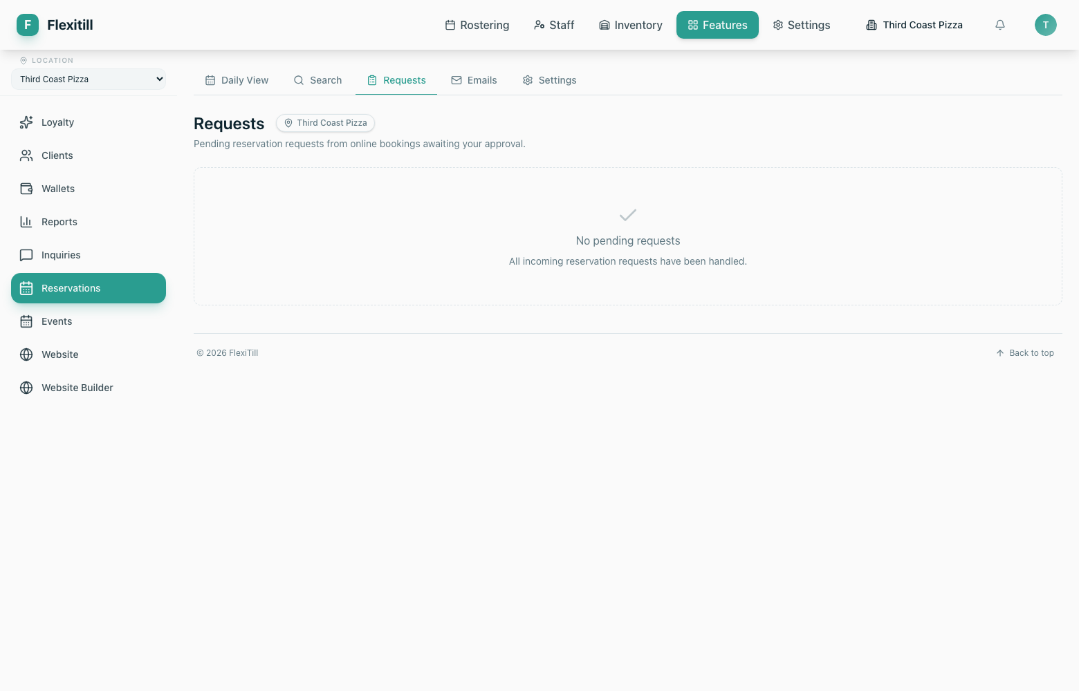 Reservation requests
