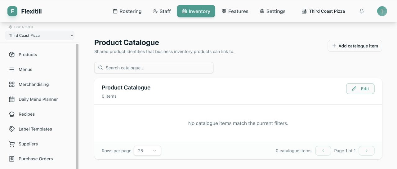Local Product Catalogue list
