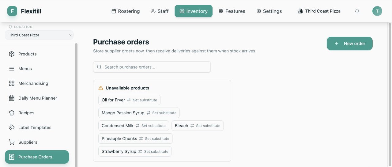 Local Purchase Order list