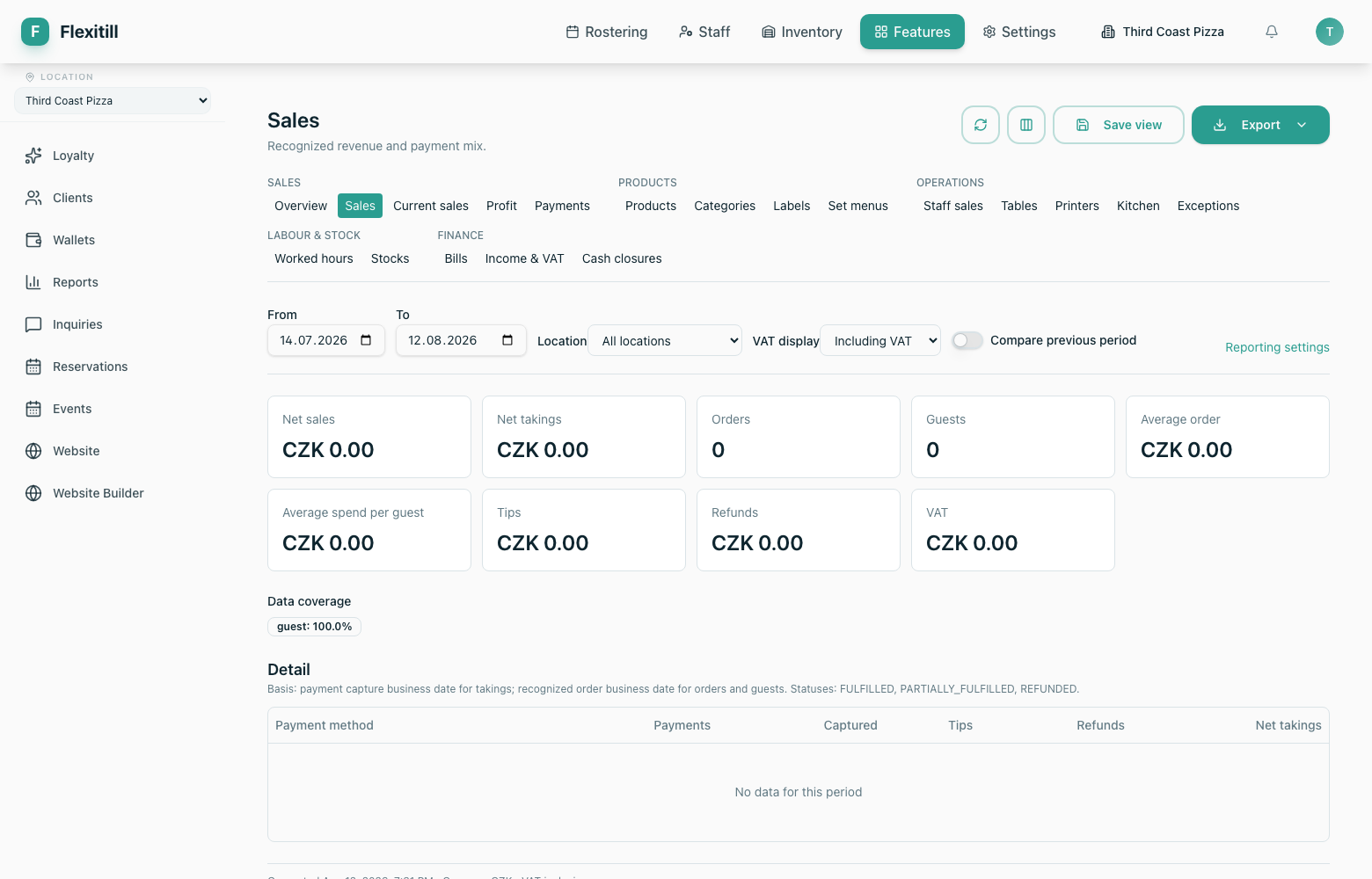 The sales report