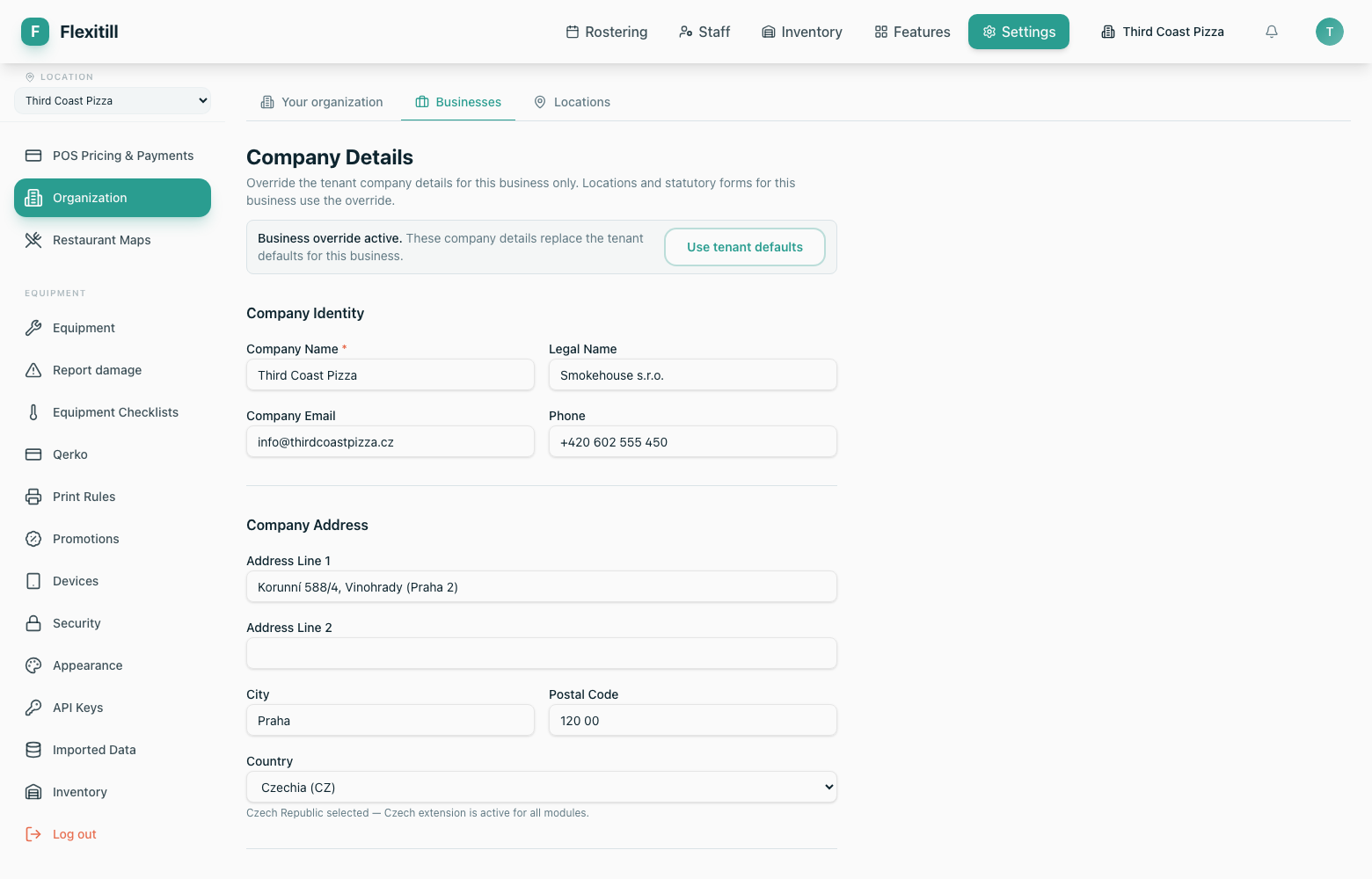 A business profile