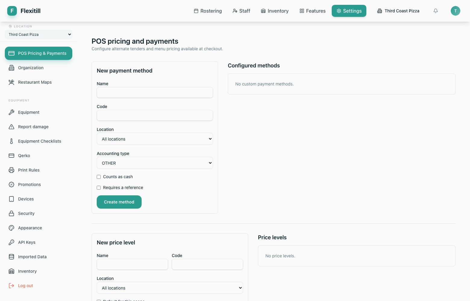 POS pricing and payments