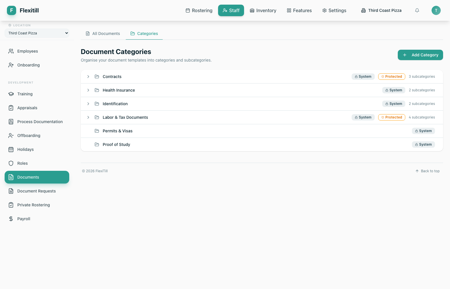 Document categories