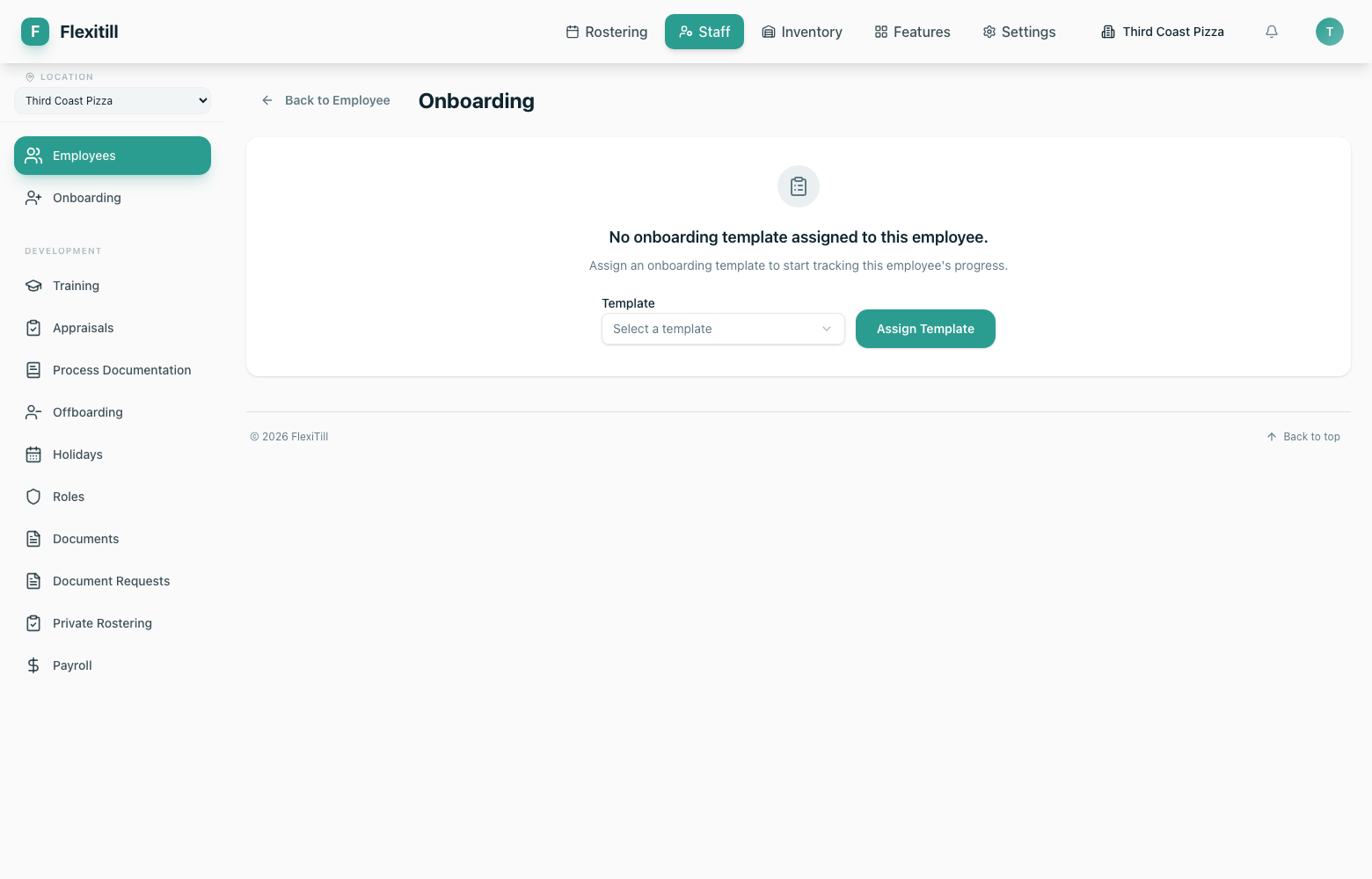 Employee onboarding progress