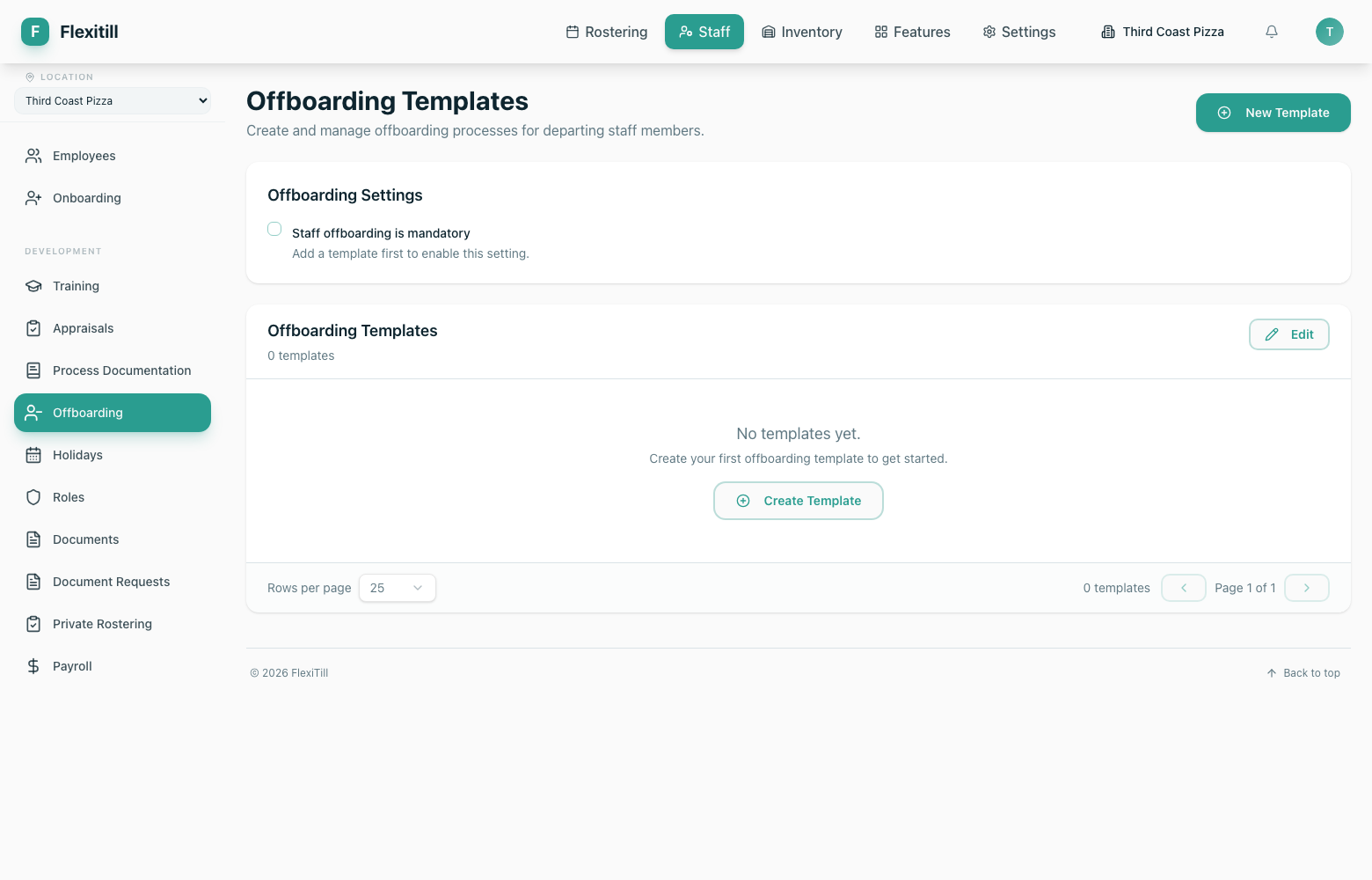 Offboarding templates