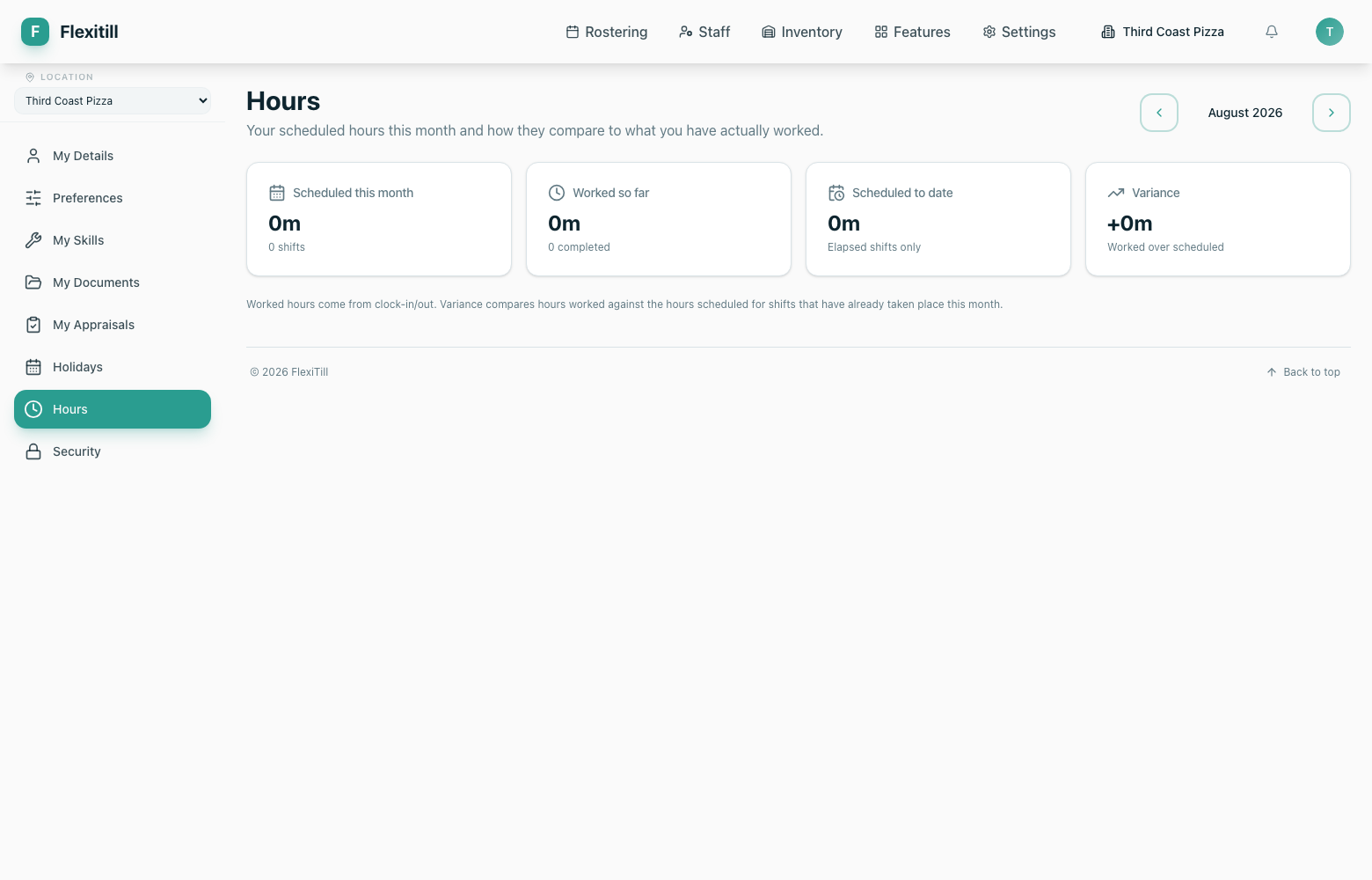 My worked hours